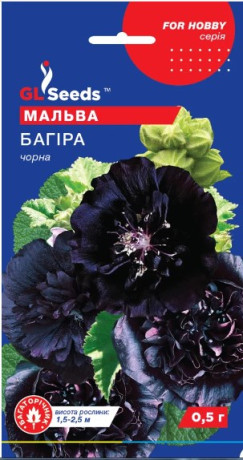 Насіння Мальва Багіра чорна, 0,5 г, TM GL Seeds