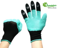 Перчатки садовые с когтями Garden Genie Gloves