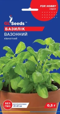 Насіння Базилік Вазонний, 0,5 г, ТМ GL Seeds, НОВИНКА