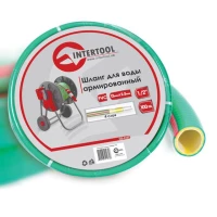 Шланг для воды 4-х слойный 1/2", 100 м, армированный, PVC INTERTOOL GE-4107