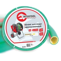 Шланг для воды 4-х слойный 1/2", 30 м, армированный, PVC INTERTOOL GE-4105