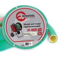 Шланг для воды 4-х слойный 1/2", 50 м, армированный, PVC INTERTOOL GE-4106